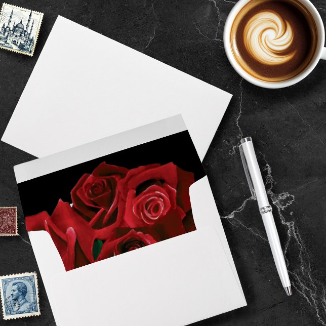 Red Roses Black  Gothic Envelope (Creator Uploaded)