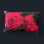Red Roses Blooming  Lumbar Pillow<br><div class="desc">Red Roses Rosarium. Magnificent Red Roses bloom all summer.</div>