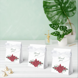 Red Roses Boho Wedding Favor Box