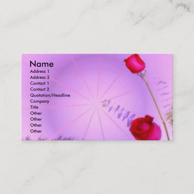 Red Roses Business Card (Front)