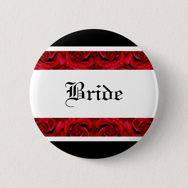 Red roses buttons templates - customizable (Front)