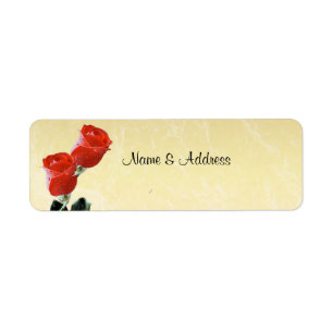 Red Roses Champagne Label