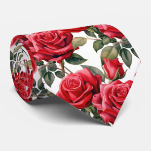 Red Roses Classic Formal Neck Tie