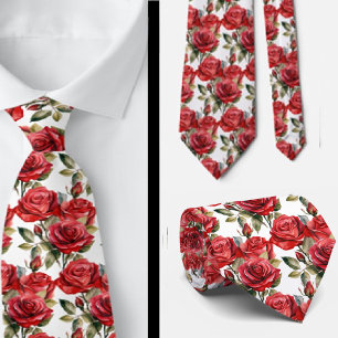 Red Roses Classic Formal Neck Tie