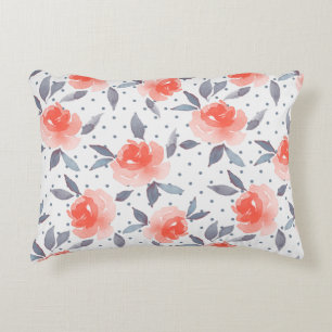 Red roses decorative pillow