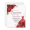 Red Roses Dress Budget Quinceanera Invitation