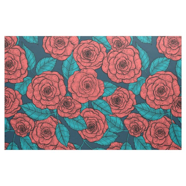 Red roses fabric (Fat Quarter)