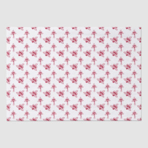 Red Roses Floral Pattern Tissue Paper