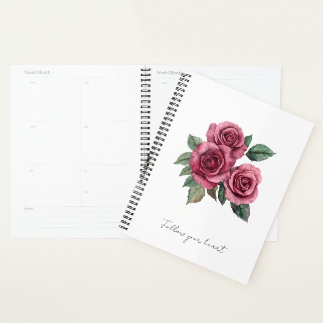 Red Roses Floral Planner (Display)