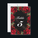 RED Roses Floral Wedding Table Number Card<br><div class="desc">RED Roses Floral Wedding Table Number Card. Look for matching sets in my store. Contact me for a custom order.</div>