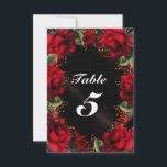 RED Roses Floral Wedding Table Number Card<br><div class="desc">RED Roses Floral Wedding Table Number Card. Look for matching sets in my store. Contact me for a custom order.</div>