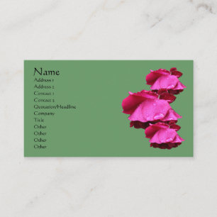 Red Roses Flower Business Card