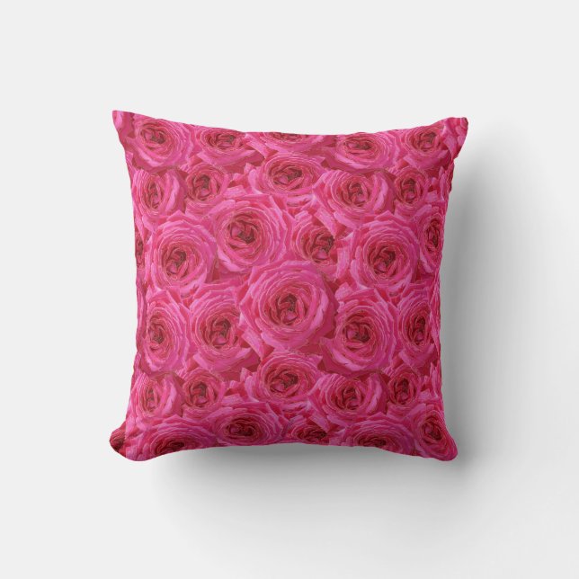 Red roses, flowers, red, love throw pillow (Front)