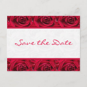 Red Roses Galore Save the Date Card