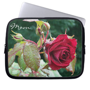 Red Roses Garden "Mom" Laptop Sleeve