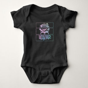 Red Roses Gothic Skull Wicca Pastel Goth Flowers Baby Bodysuit