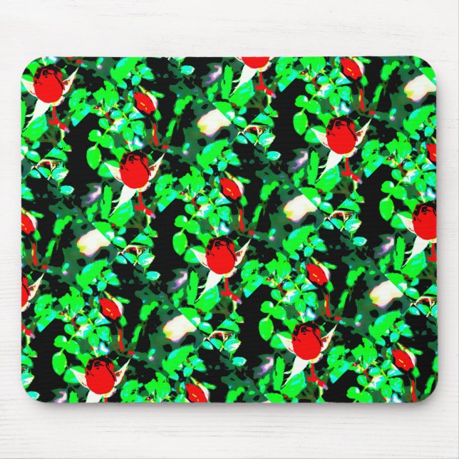 red roses green Thunder_Cove Mouse Pad (Front)
