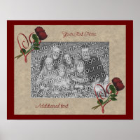 Red Roses Heart Frame Create Your Own Photo 