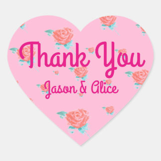 Red Roses Heart Sticker