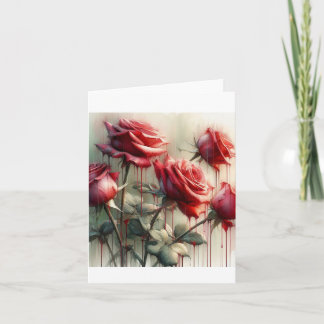 Red Roses, Holiday Card