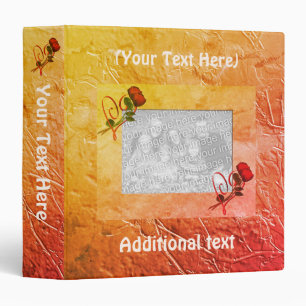 Red Roses In A Heart Personalized Photo Binder