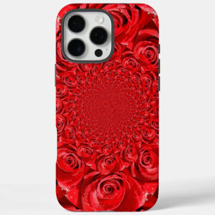 Red Roses Kaleidoscope   Happy Valentine’s Day Art iPhone 16 Pro Max Case