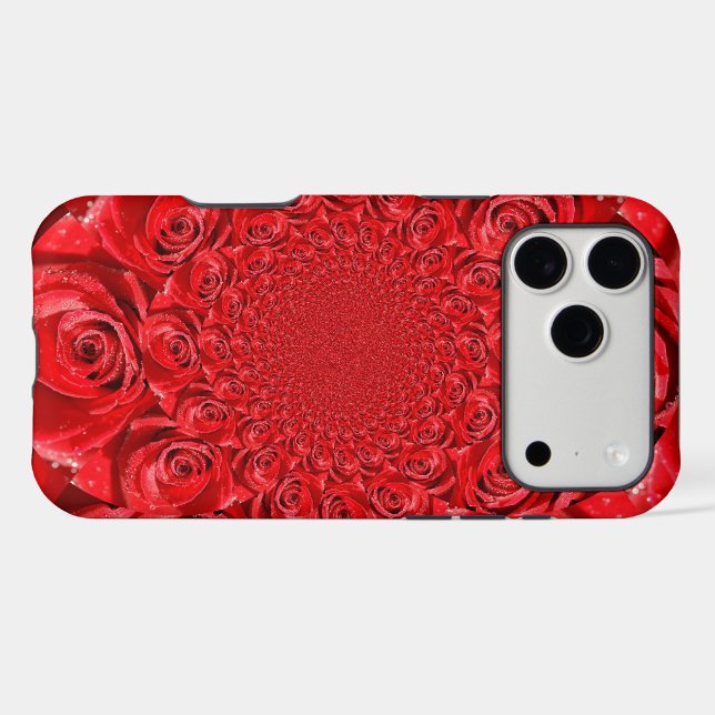 Red Roses Kaleidoscope: Happy Valentine's Day Art  (Back (Horizontal))