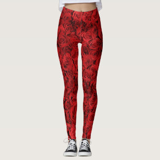 red roses leggings