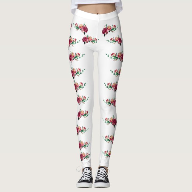 Red Roses Leggings (Front)