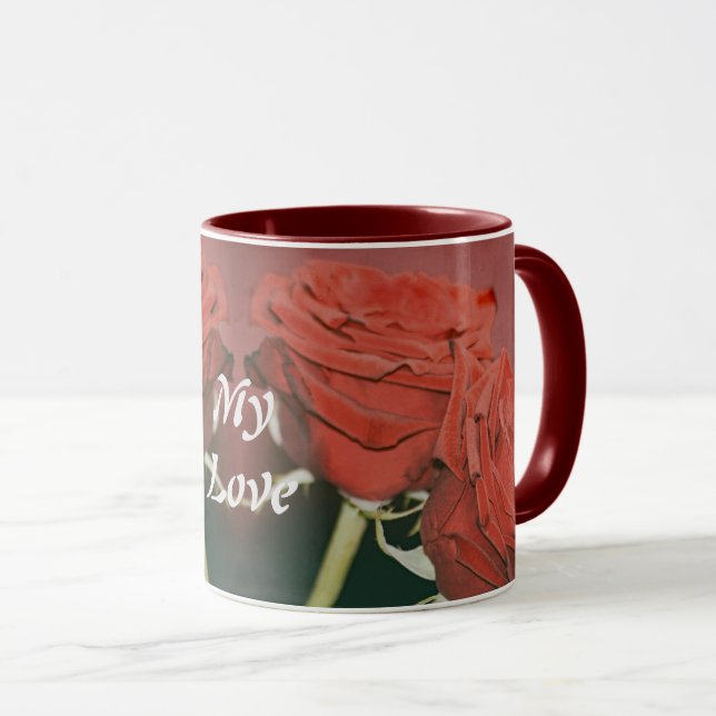Red roses like velvet    mug (Front Right)