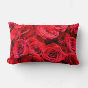 Red Roses Lumbar Pillow