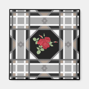 Red roses magnet