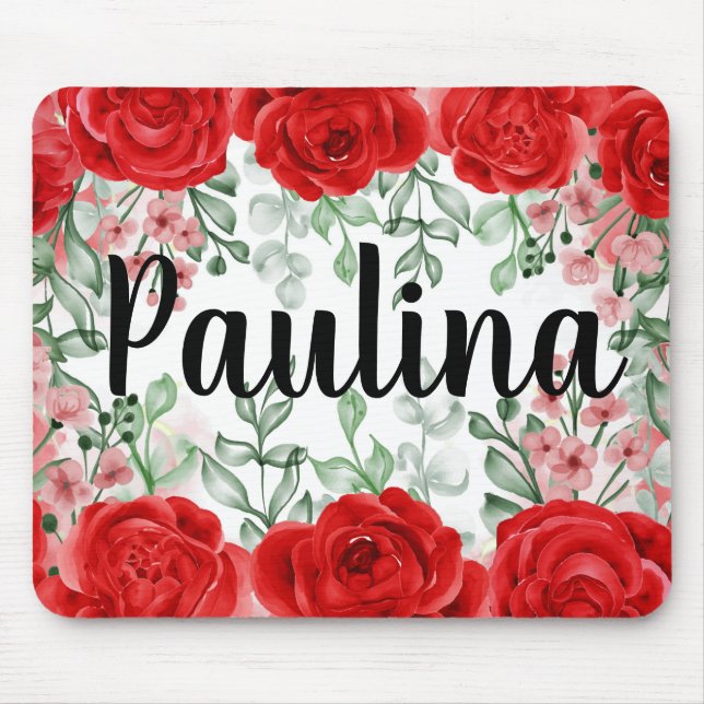 Red Roses Mouse Pad  (Front)