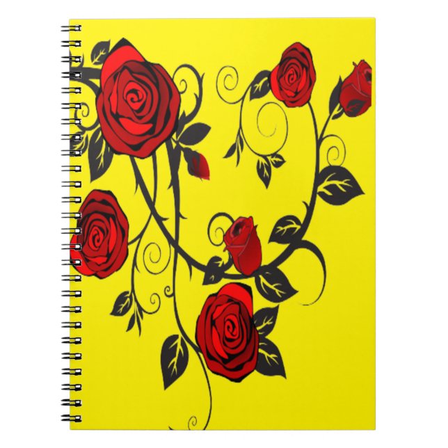  Red roses Notebook (Front)