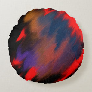 Red roses of our vibrant continent round pillow