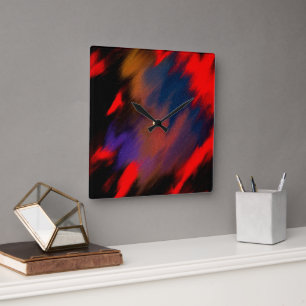 Red roses of our vibrant continent square wall clock