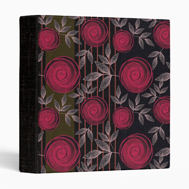 Red roses on black. binder (Front/Spine)
