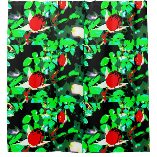 red roses on green leaves (Front)