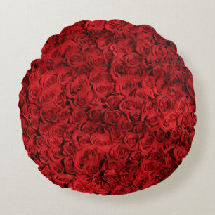 Red Roses Pattern-37431 Round Pillow