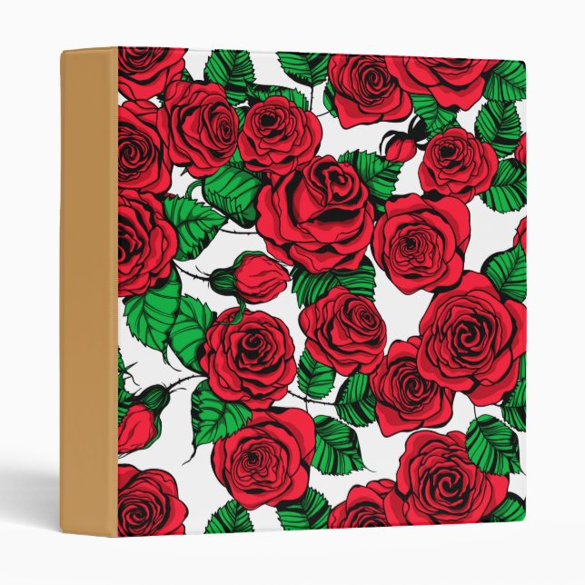 Red roses pattern binder (Front/Spine)