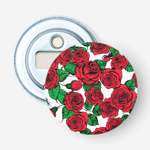 Red roses pattern bottle opener