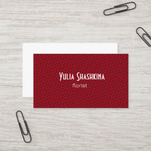 red roses pattern business card