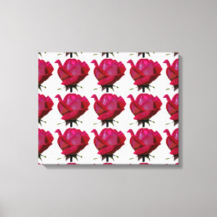 red roses pattern canvas print