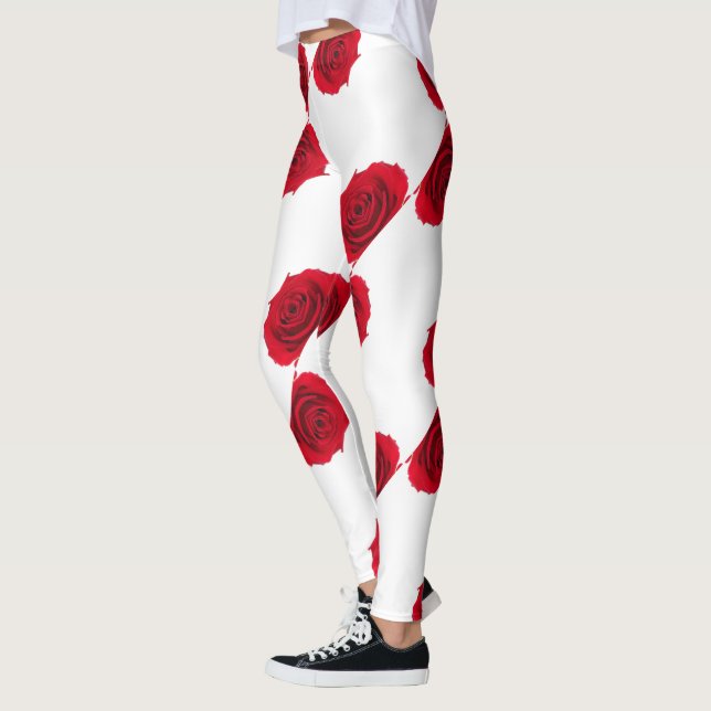 red roses pattern leggings (Left)