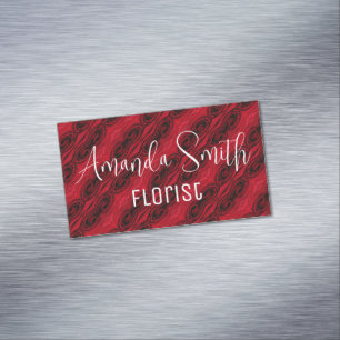red roses pattern 	Magnetic business card