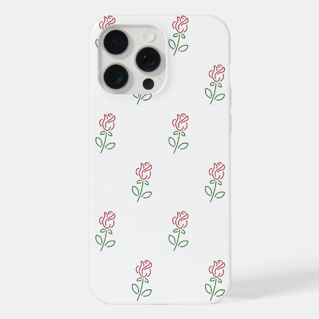 Red Roses, Pattern Of Roses, Flowers iPhone Case (Back)