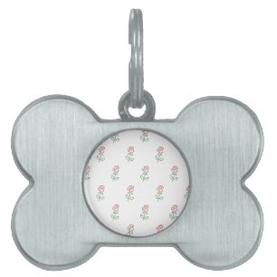Red Roses, Pattern Of Roses, Flowers Pet ID Tag