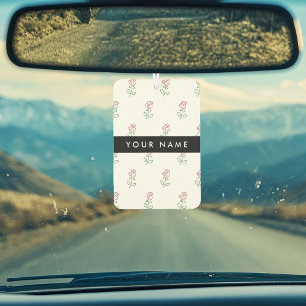 Red Roses, Pattern Of Roses, Your Name Air Freshener