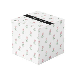 Red Roses, Pattern Of Roses, Your Name Cube