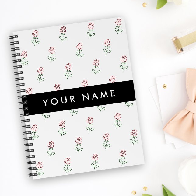 Red Roses, Pattern Of Roses, Your Name Planner (Creator Uploaded)
